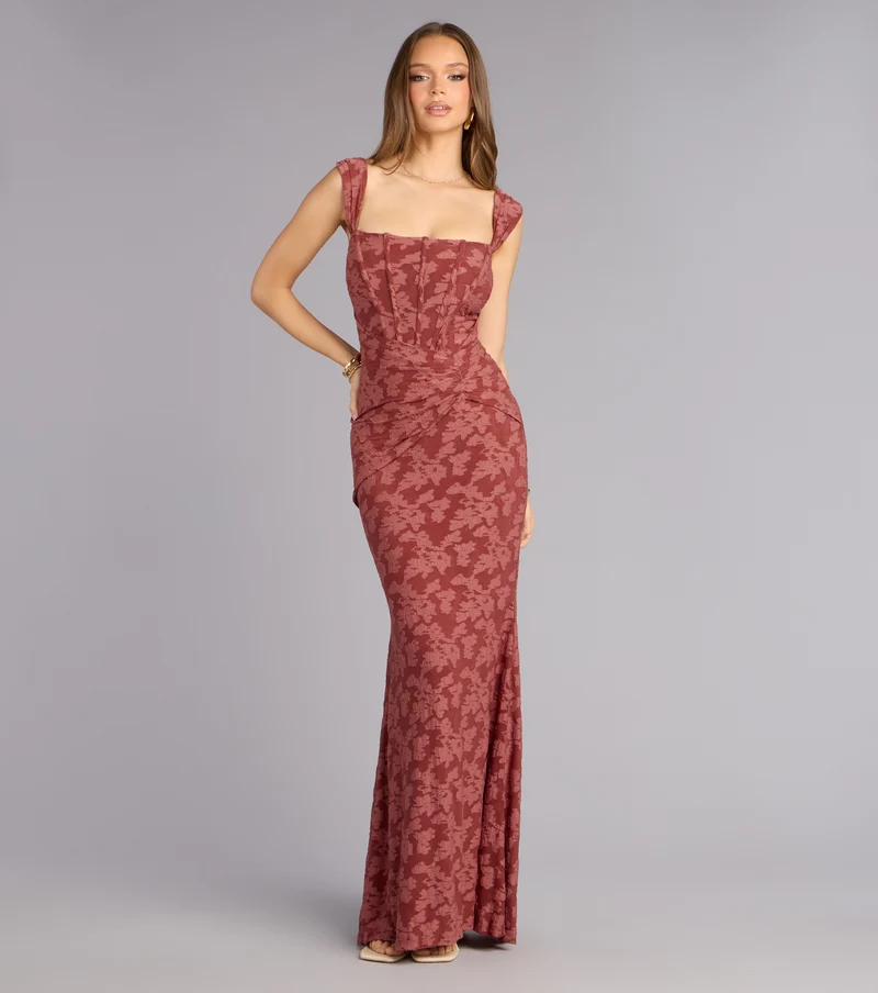Meryl Jacquard Mermaid Formal Dress