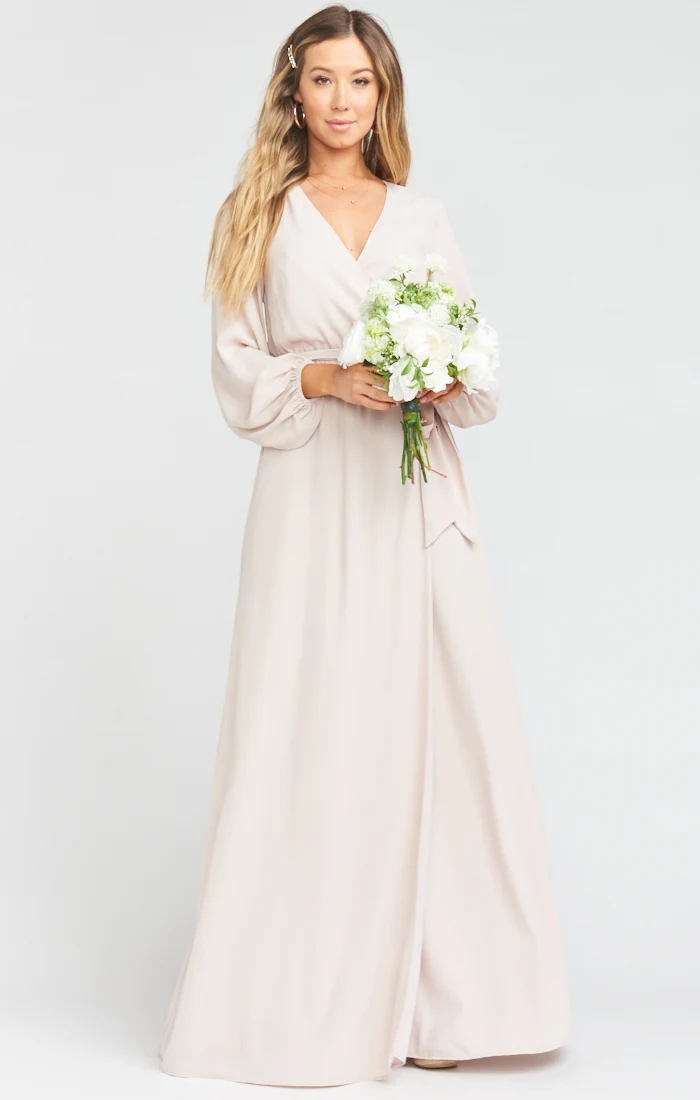 Lady Long Sleeve Wrap Dress