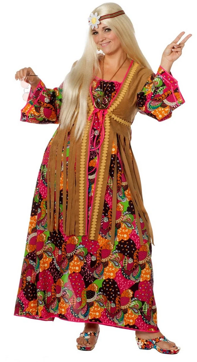 Retro Hippiekleid Damenkostüm