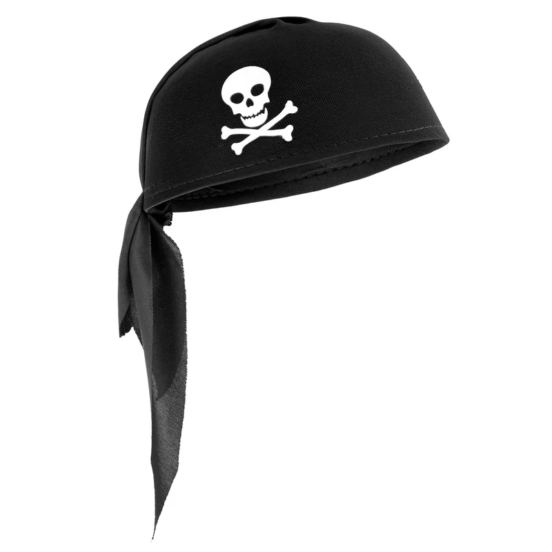 Piraten Kappe Bandana schwarz
