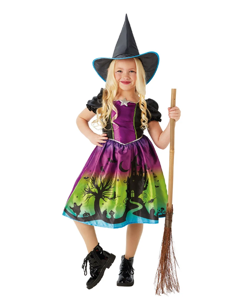 Süße Halloween Hexe Kinderkostüm