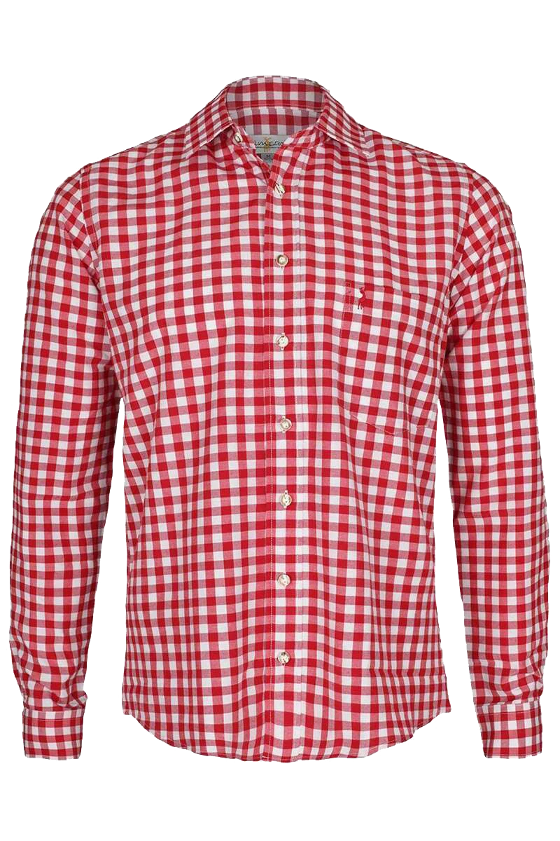 SLIM-FIT Hemdkragen kariert - rot