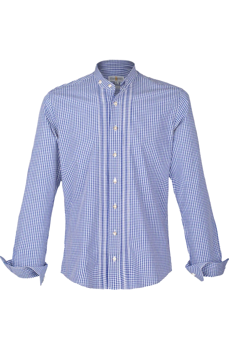 SLIM-FIT Stehkragen kariert