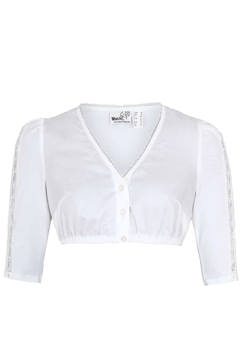 Dirndl Bluse V-Ausschnitt halbarm