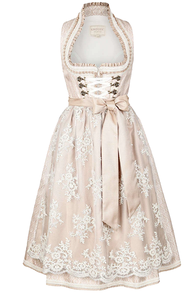 Dirndl Midi mit Doppelschürze