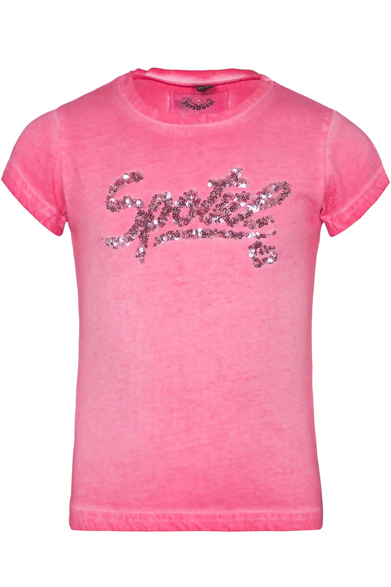 Mädchen T-Shirt 'Spazerl' mit Pailetten