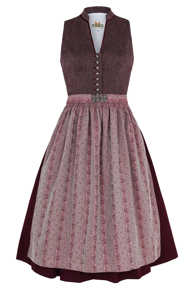 Midi Dirndl hochgeschlossen