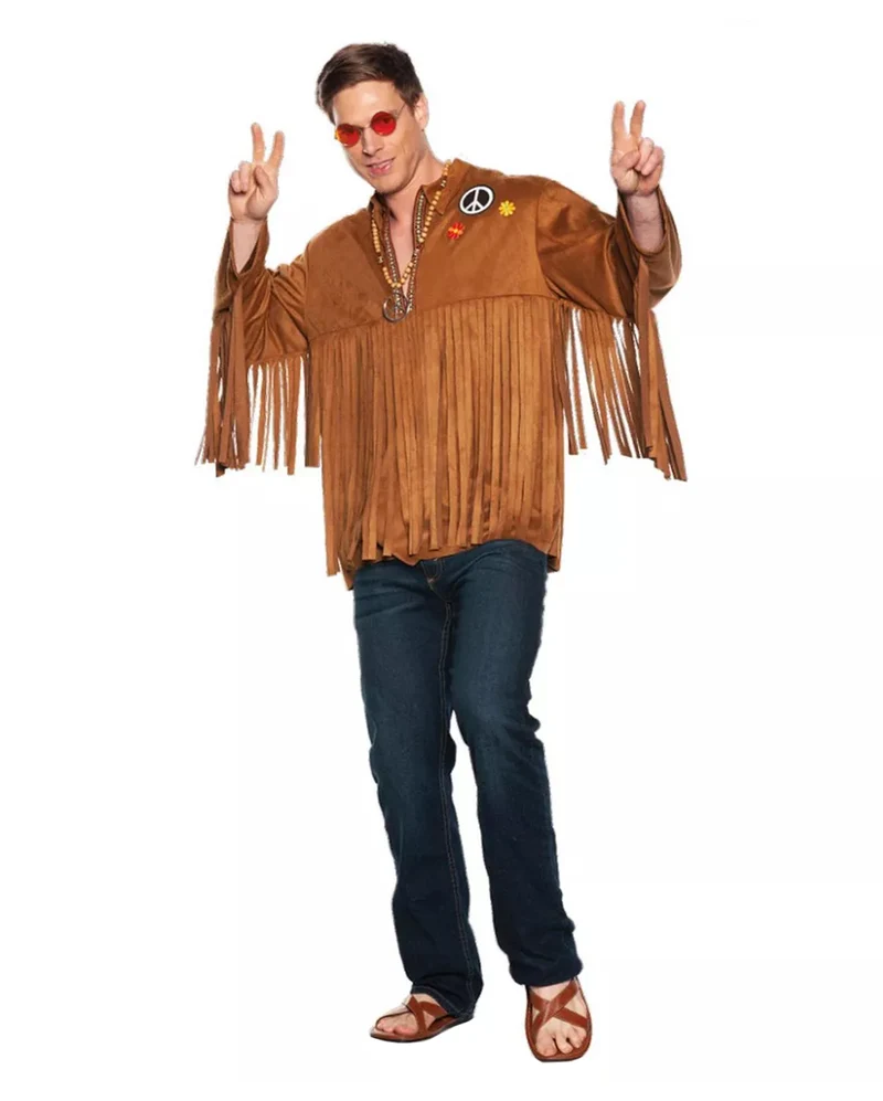 70er Jahre Hippie Fransen Shirt