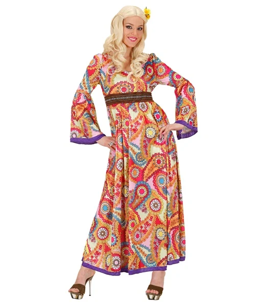 Langes lässiges Hippie Damenkleid