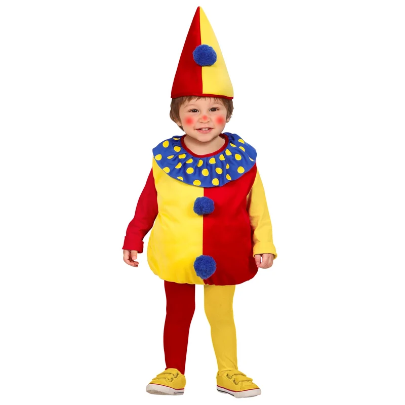 Plüschiger Clown Kinder Kostüm
