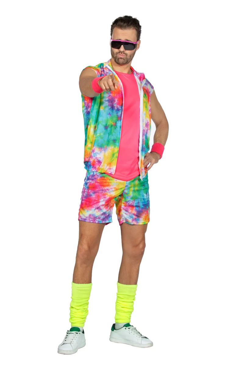 Neon Aerobic Dude Herren Kostüm