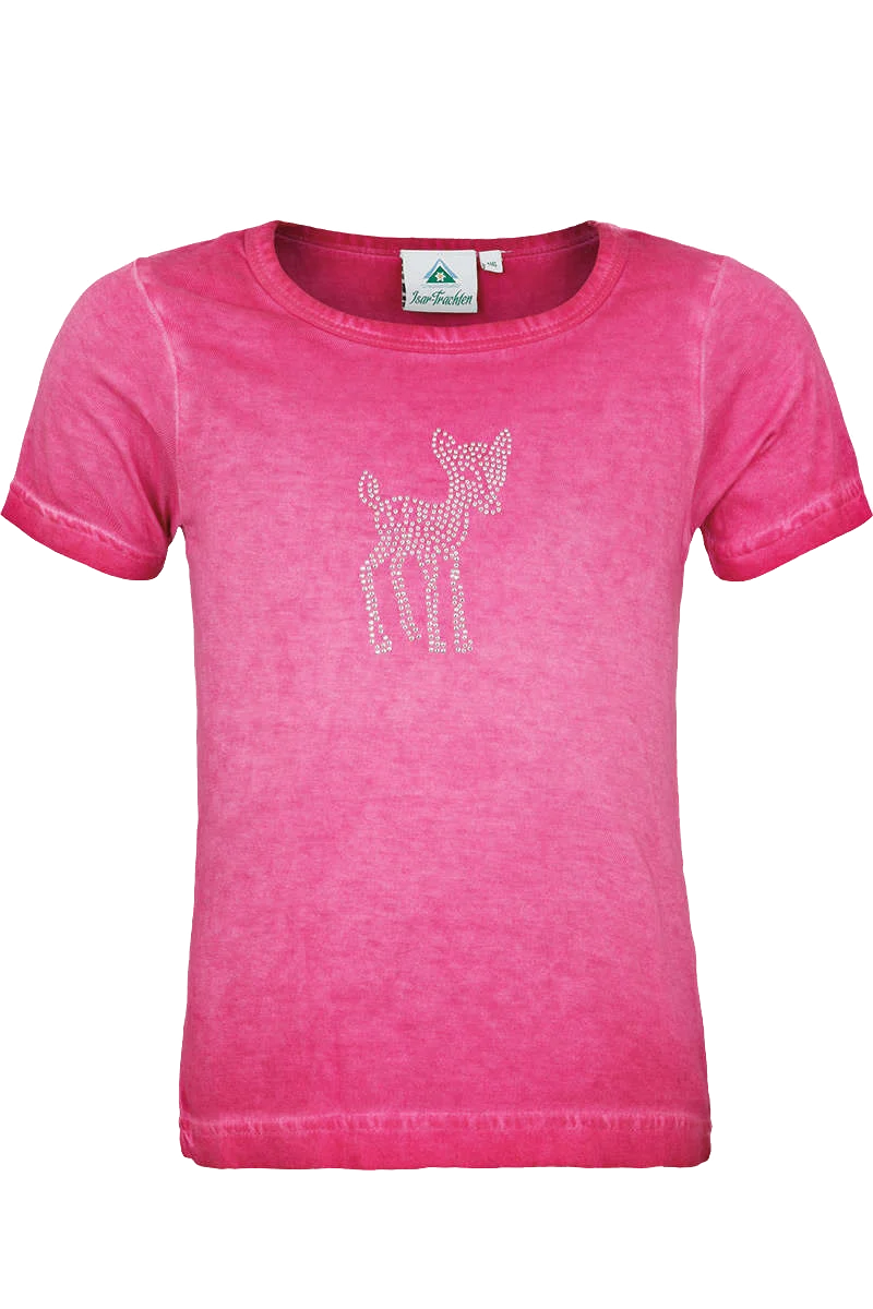 Mädchen T-Shirt mit Strass-Bambi