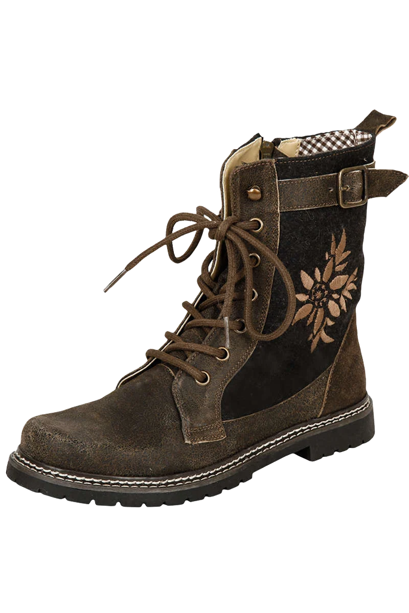 Damen Trachten-Stiefel mit Edelweiss