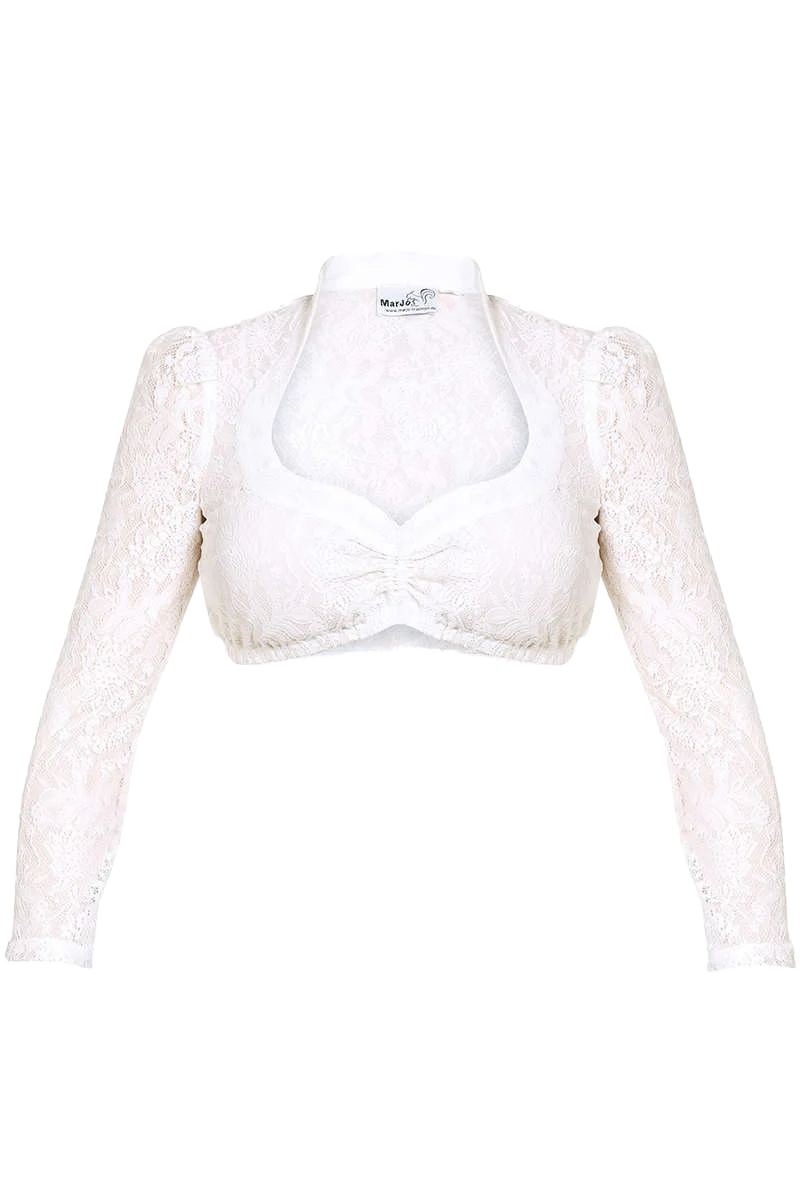 Dirndlbluse mit Herzausschnitt langarm