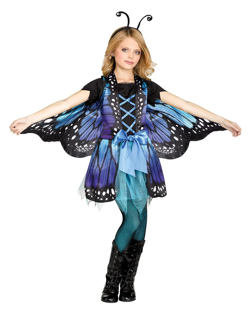 Blauer Schmetterling Kinderkostüm