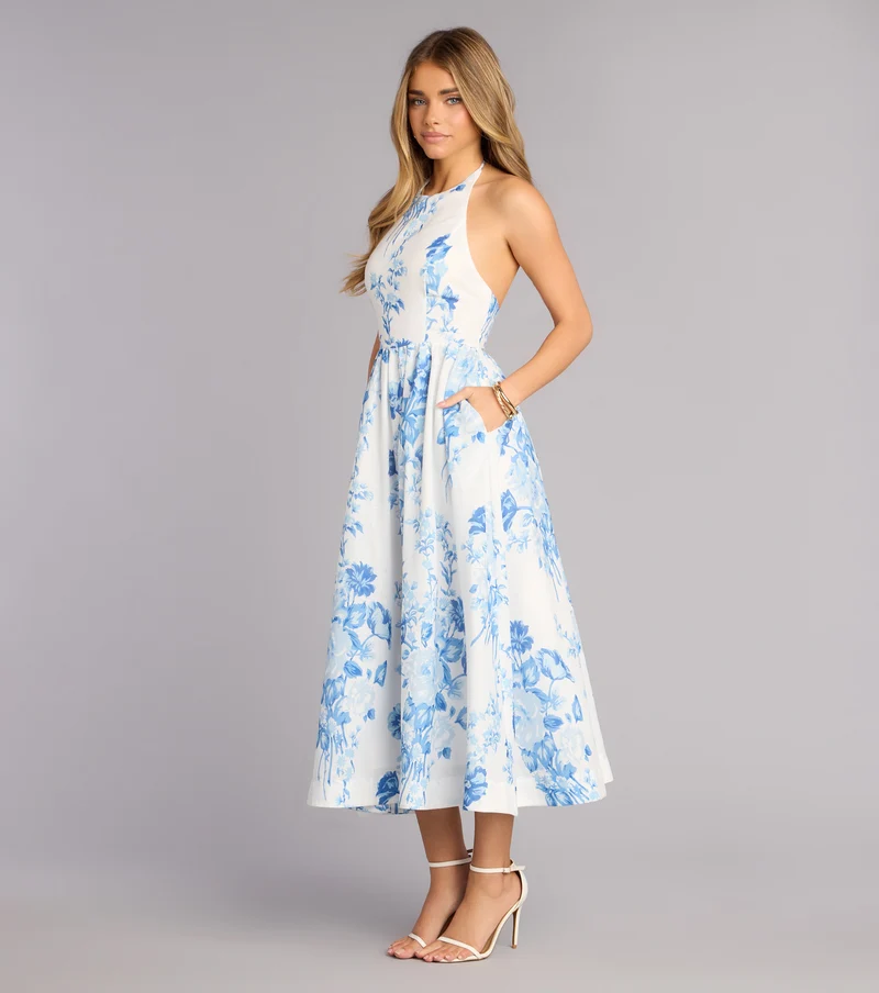 Garden RSVP Floral Midi Dress
