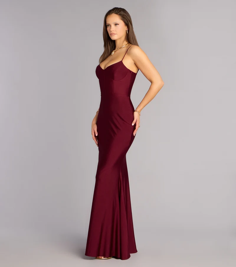 Arlette Corset Lace-Up Mermaid Dress