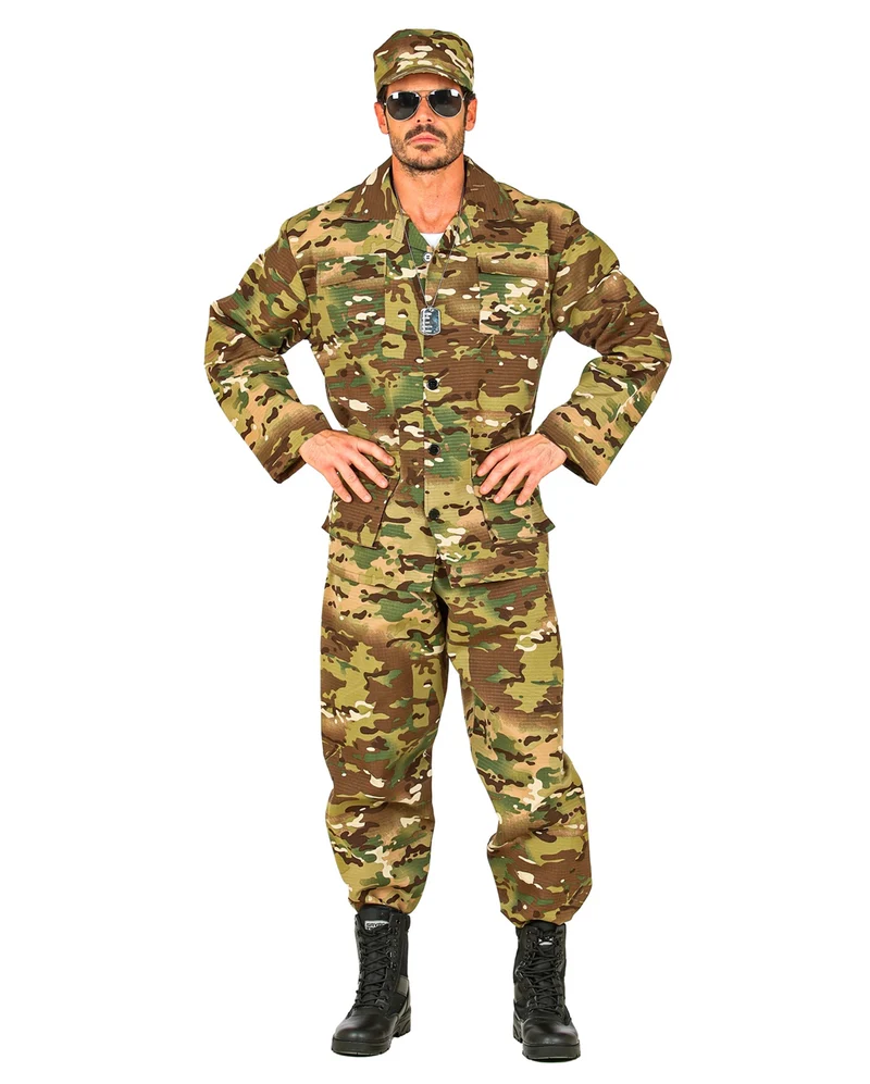 Camouflage Soldaten Kostüm 3-tlg
