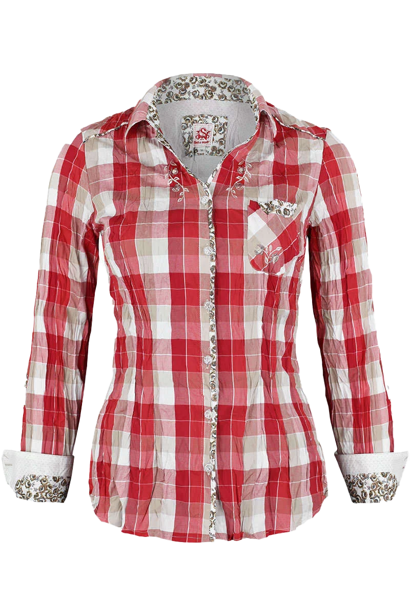 Bluse Langarm Crash-Optik