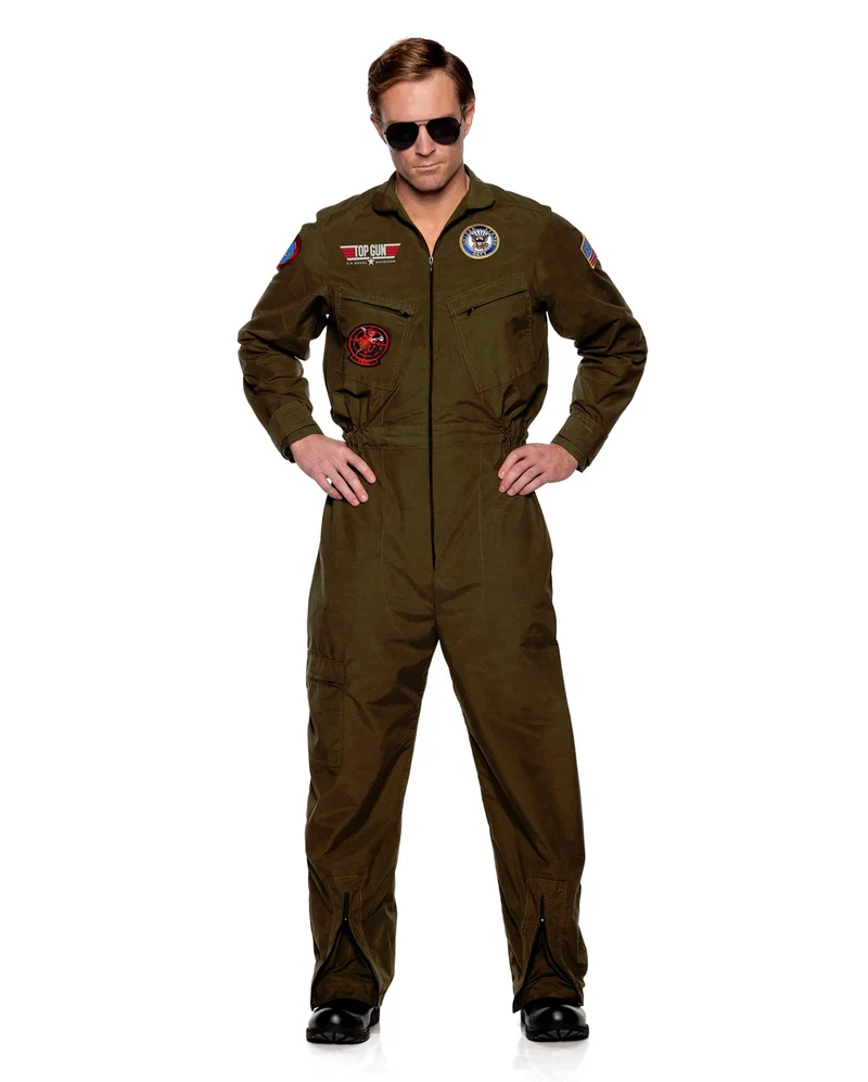 Navy Top Gun Jet Pilot Herren Kostümanzug