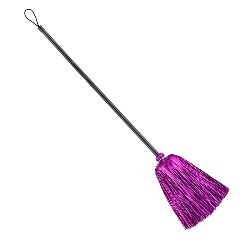 Lametta Hexenbesen in Lila 92cm