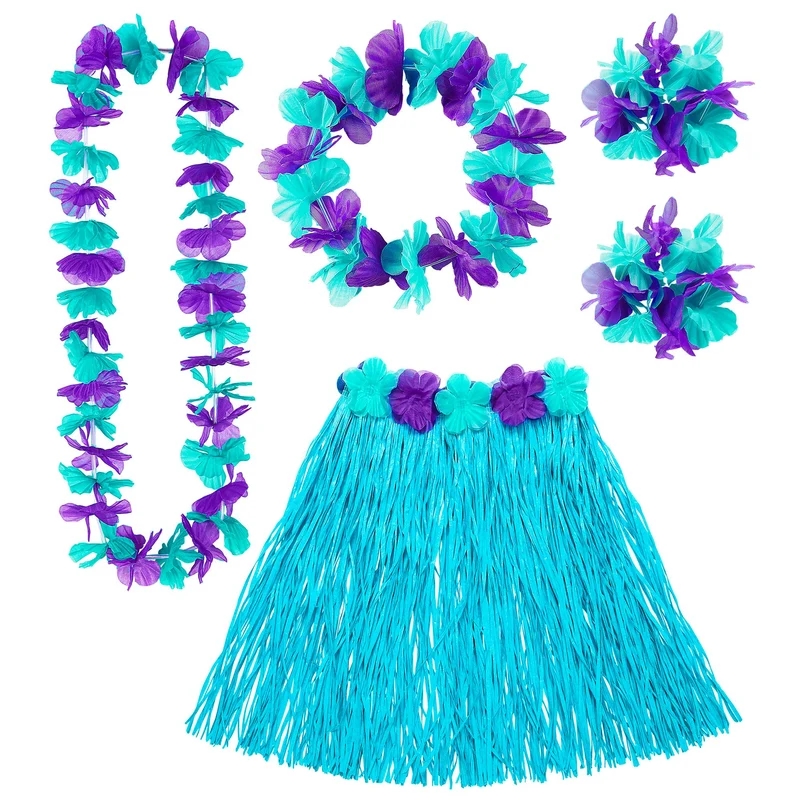 Blaues Hawaii Girl Kostüm Set