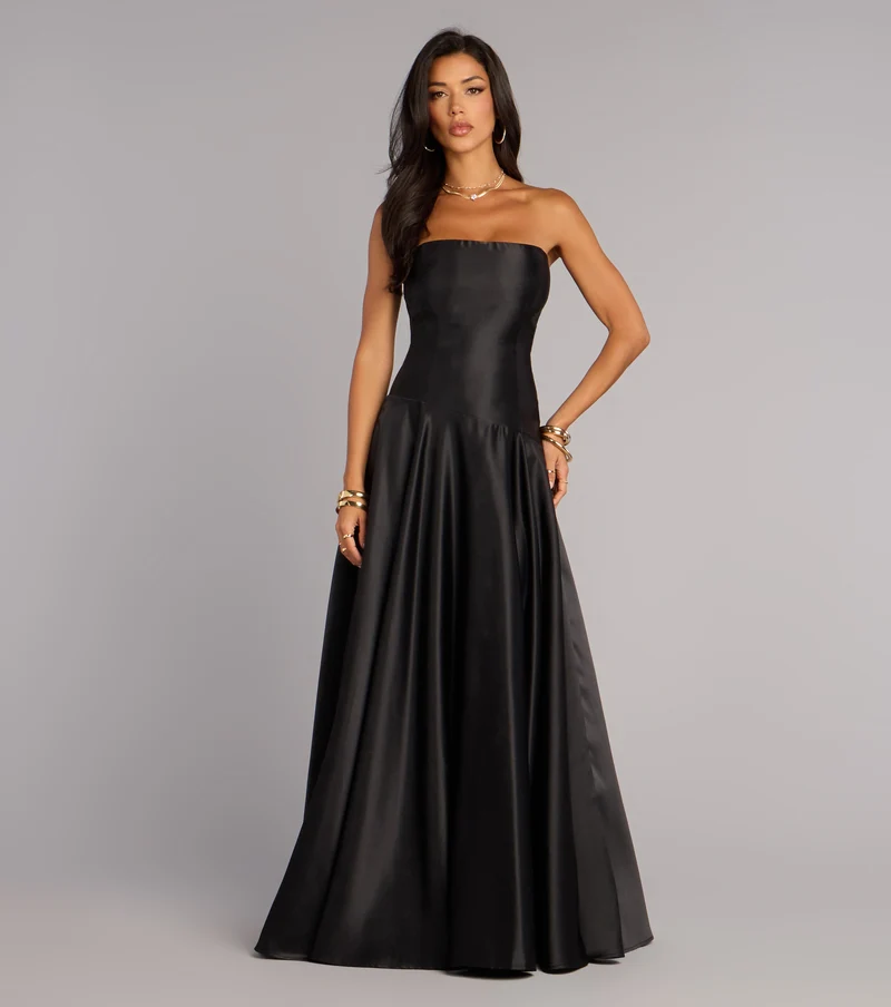 Constance Satin A-Line Formal Dress