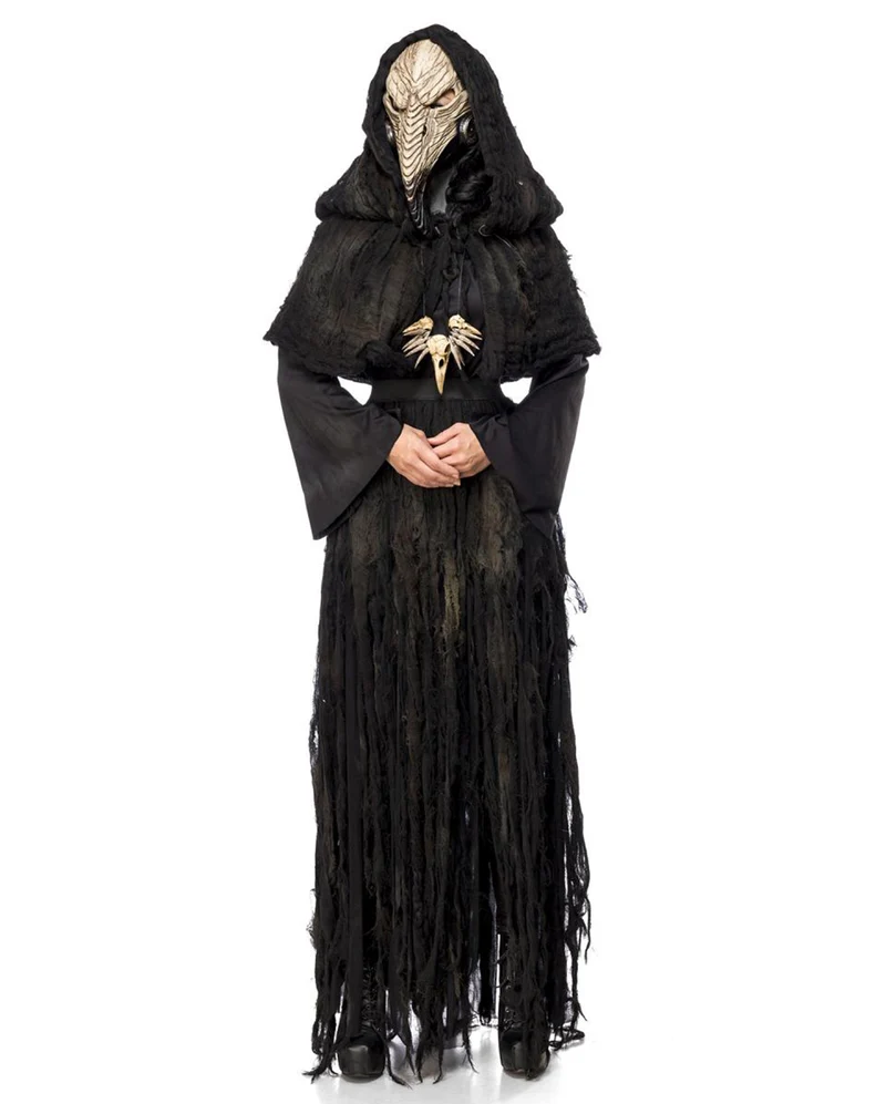 Lady Pest Doktor Damenkostüm mit Schnabelmaske