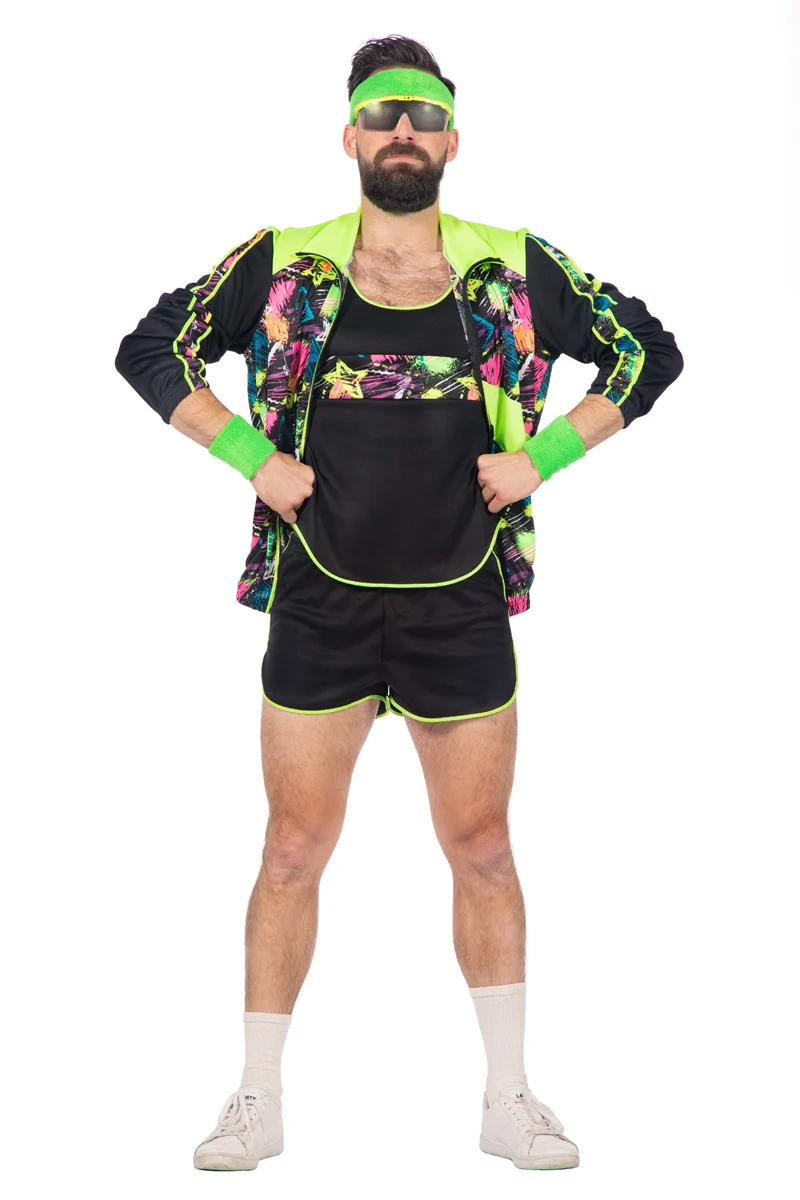 80er Jahre Sport Kostüm für Herren