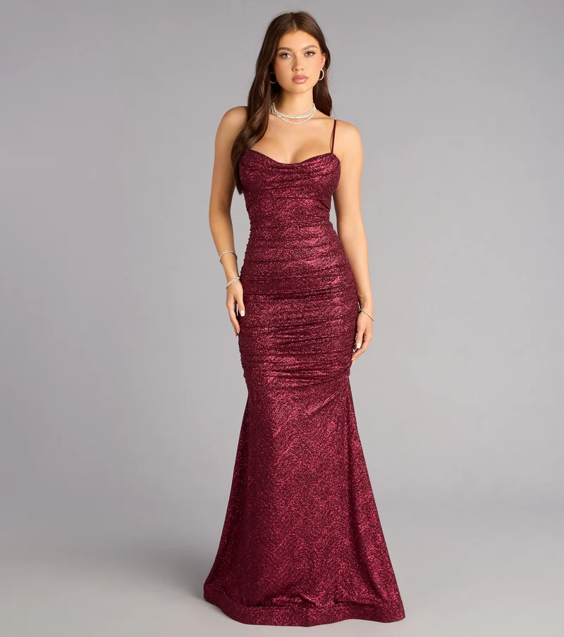 Adelyn Glitter Knit Mermaid Dress