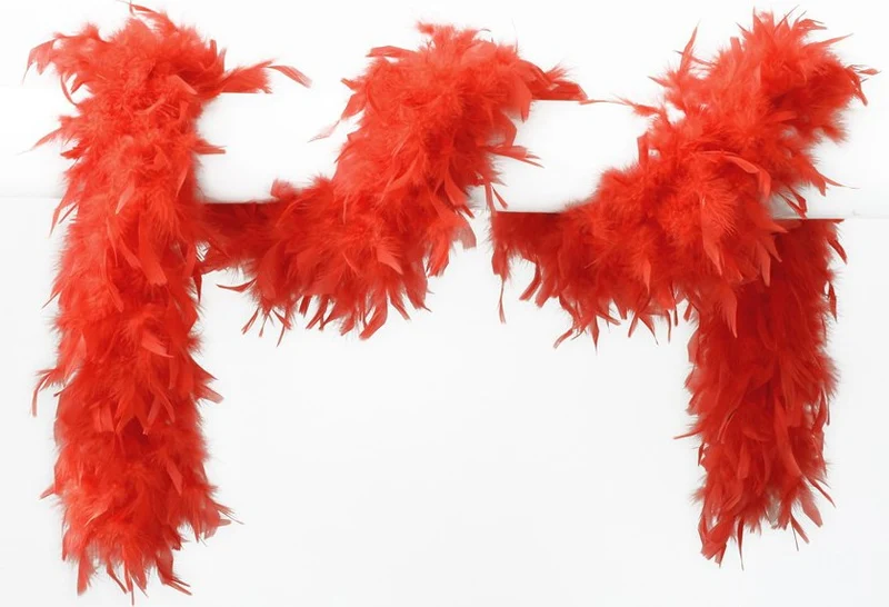 Elegante Rote Federboa 180cm