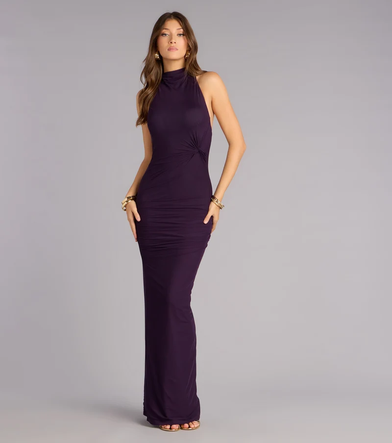 Betsy Mesh Open Back Formal Dress