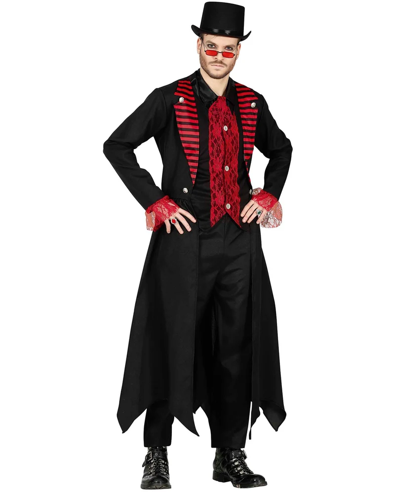 Edles Gothic Vampir Herren Kostüm