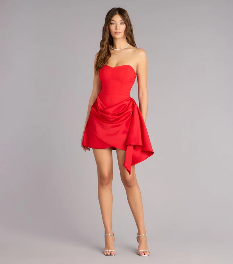 Steal The Scene Strapless Mini Dress