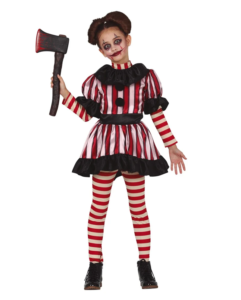 Crazy Clown Girl Kinderkostüm