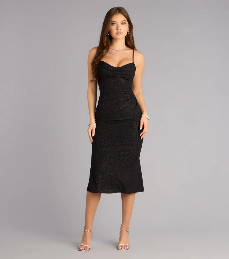 Starlit Sweetheart Sparkle Midi Dress