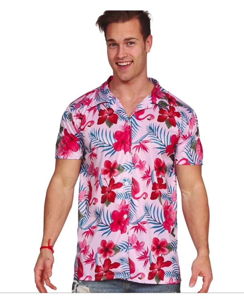 Hawaii Hemd mit Flamingo