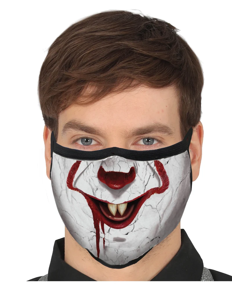 Horror-Clown 3-lagige Alltagsmaske