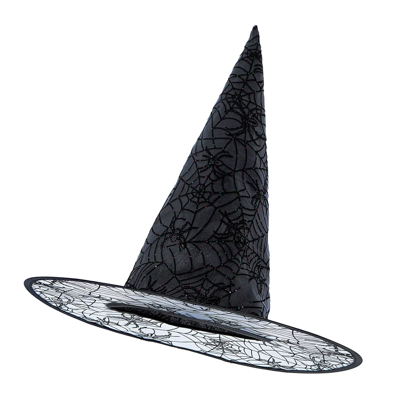 Glitzernder Spinnennetz Hexenhut