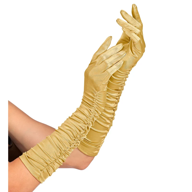 Lange Handschuhe in Gold 44cm