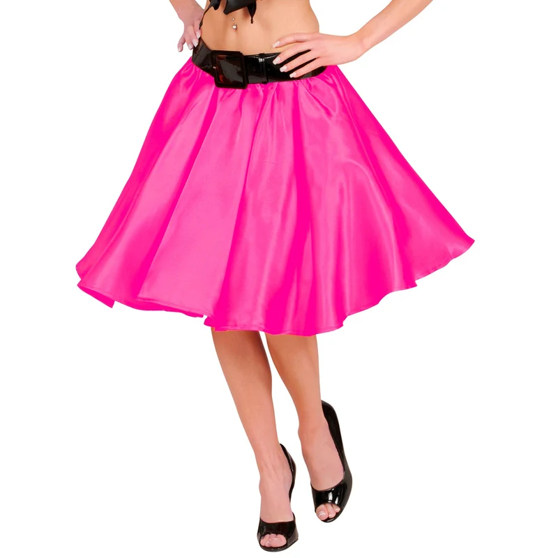 Pinker 50s Satin Damenrock