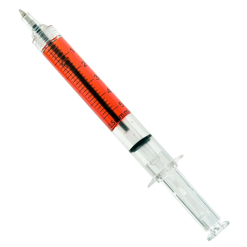 1 Kugelschreiber als Blutgefüllte Spritze 13cm
