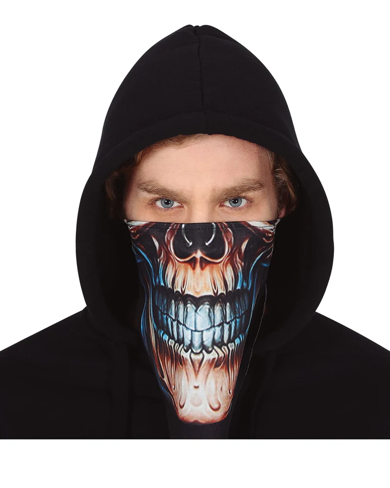 Totenkopf Tuch mit Klettverschluß