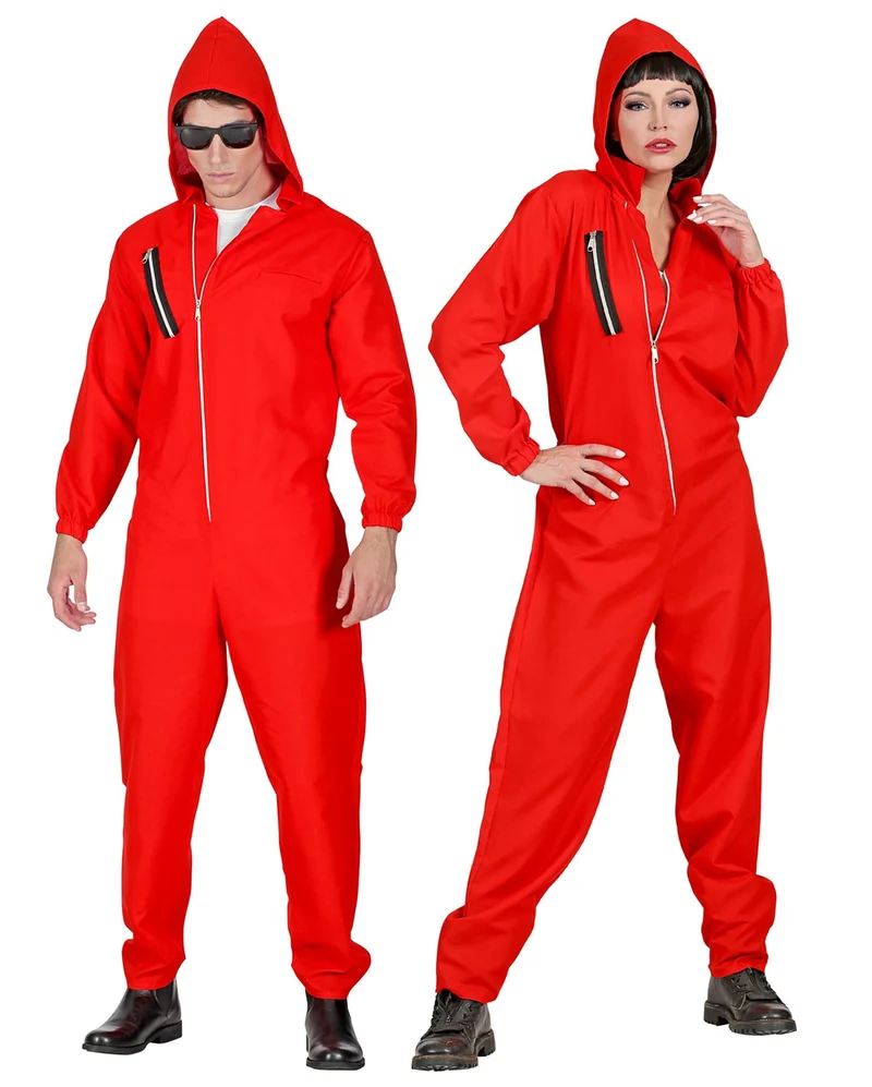 Bankräuber Kostüm Overall Unisex