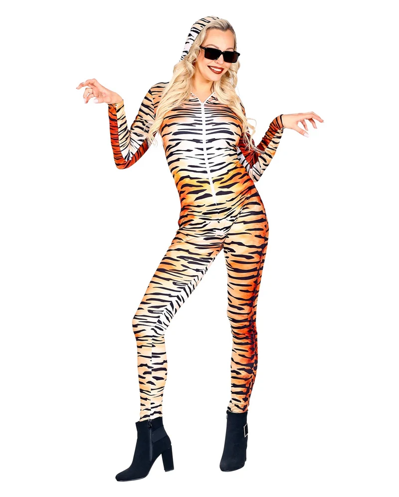 Tiger Bodysuit mit Animal Print
