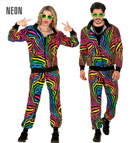 Rainbow Zebra Neon Trainingsanzug - unisex