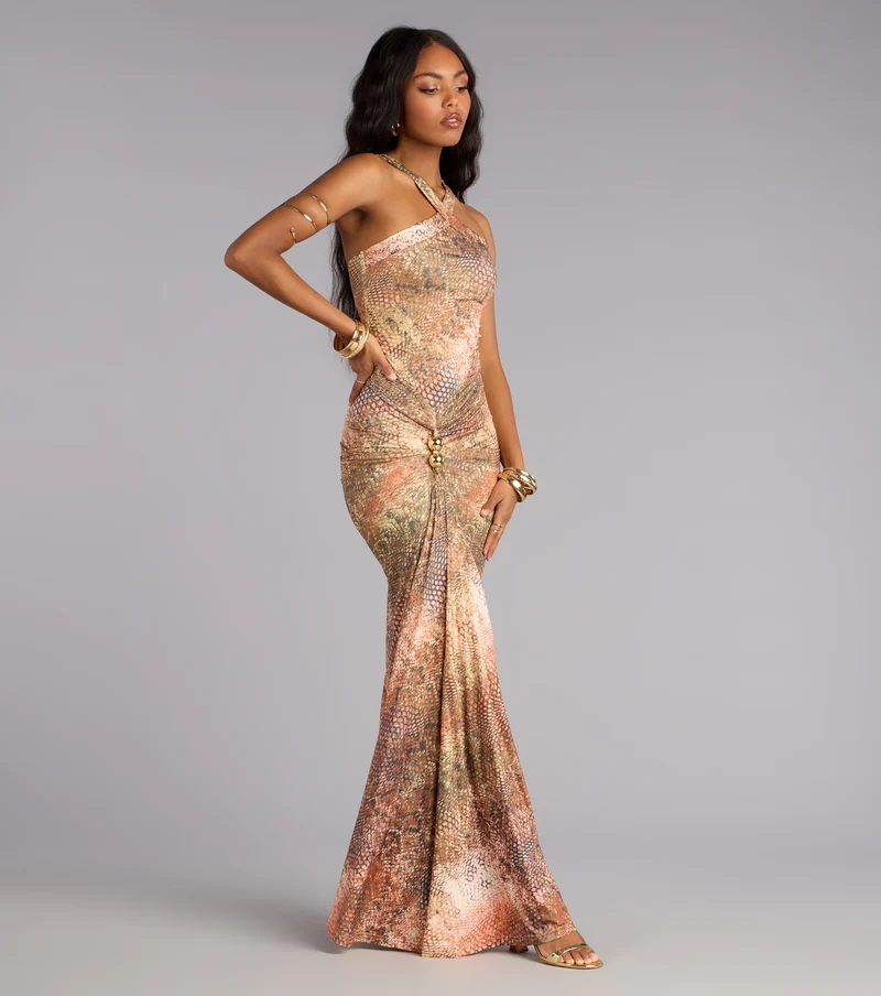 Poised to Strike Maxi Dress