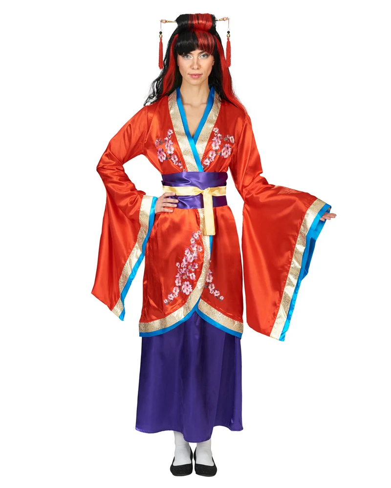 3-tlg. Kimono Kostüm mit Gürtel