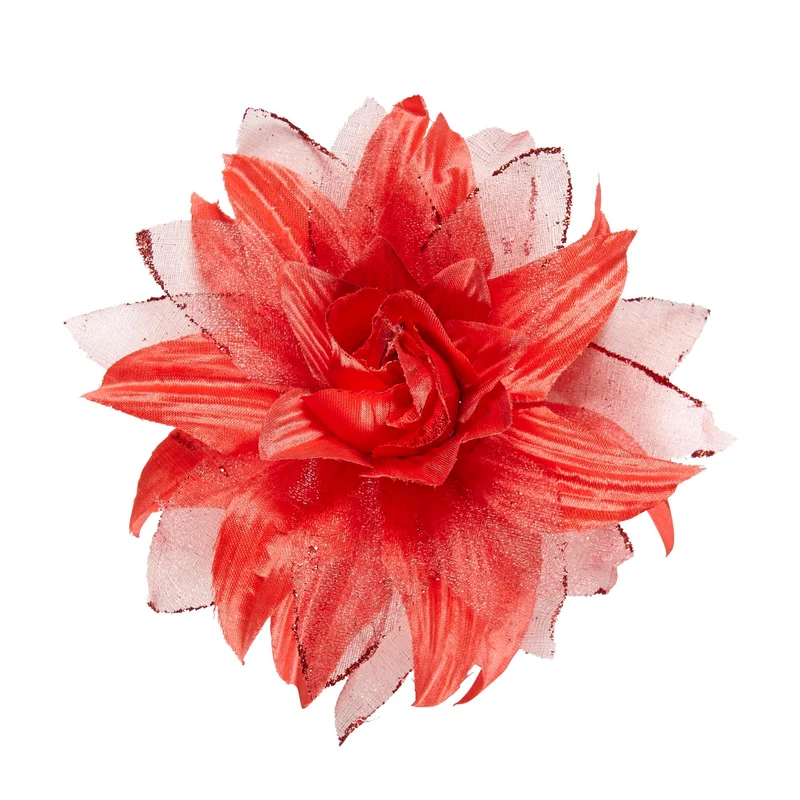 Rote Floratina Blumen Haarspange