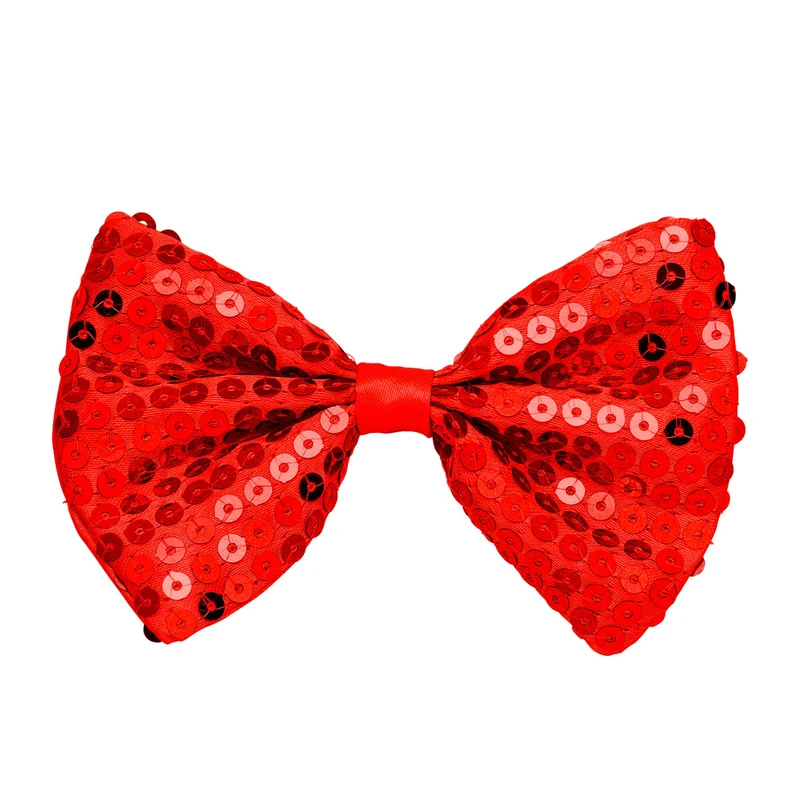 Elegante Pailetten-Fliege rot